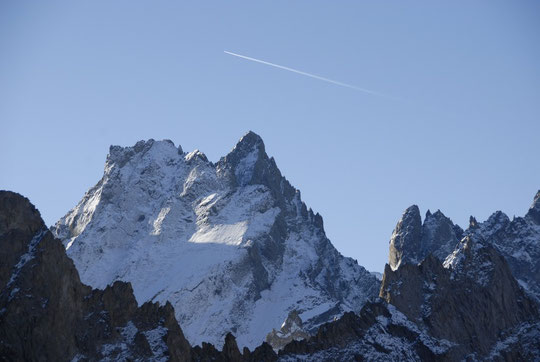 La face nord de la Grande Ruine bien platrée...