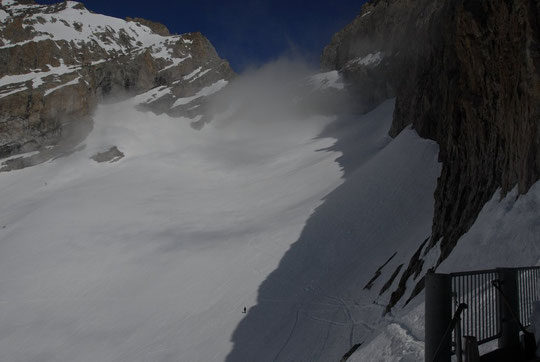 Beau temps et retour de la fraîcheur sur la brêche de la Meije (ce matin).