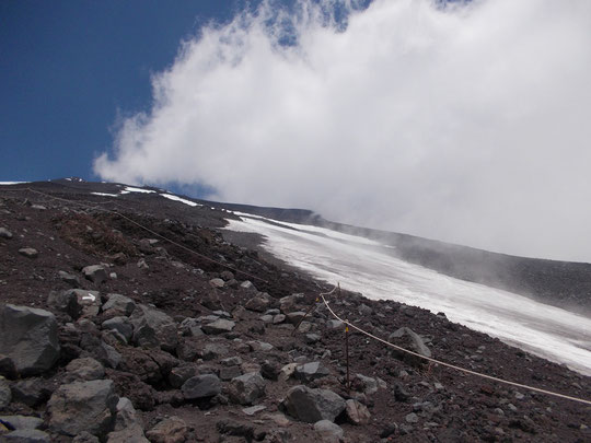 滑降終了地点　2700m