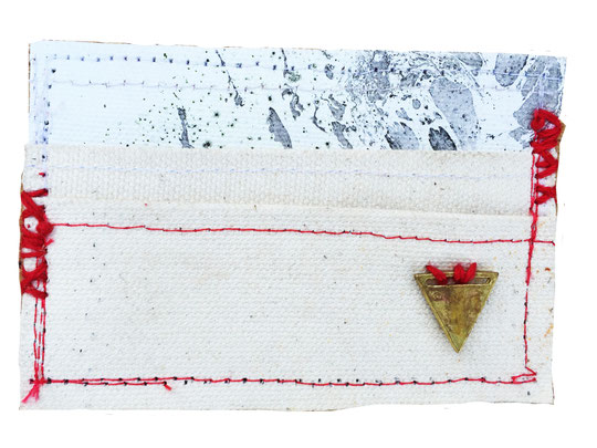skinny wallet 3 - front | made out of canvas and fabric | SOLD 
