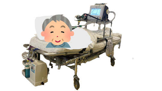 人工呼吸器＋酸素、たん吸引の患者様の通院