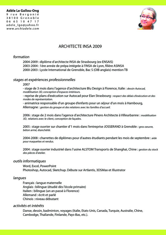 Cv Adele Le Gallou Ong Architecture Cie