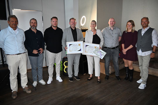 Der Vorstand v. l.: Frank Steiner, Marco Jansen, Carsten Lehmann, Kai und Juliane Delling, Sebastian Bock, Miriam Steiner, Dieter Schlagloth