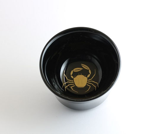 輪島塗 ぐい呑 カニ 蒔絵 - 創作漆器 金沢わこう【株式会社和幸