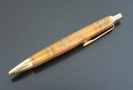 輪島塗 梨地ボールペン 龍蒔絵 - 創作漆器 金沢わこう【株式会社