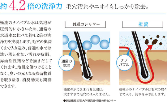 毛穴の汚れや臭いも除去します！