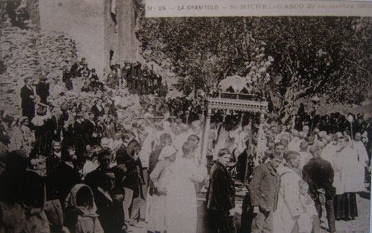 Procession de la Saint Michel à Asco 1909