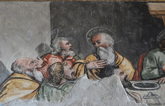 Cateri - Couvent de Marcasso  (réfectoire - détail) - Marc'Antonio de Santis