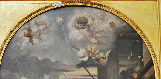 Olmi Cappella (Cortenais) - Eglise St Nicolas - Adoration des mages - détail