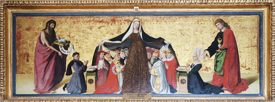 La Vierge de Miséricorde de la famille Cadard - Enguerrand Quarton et Pierre Villate 1452 - Musée Condé de Chantilly