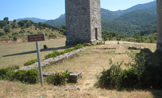 Carbini - Vestiges de la chapelle San Quilico