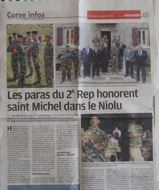 Corse Matin - 28 septembre 2018