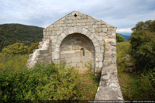 Cargese (Paomia), chapelle Sant'Elia-Xe-XIIIe s. (cl. Corse Romane)