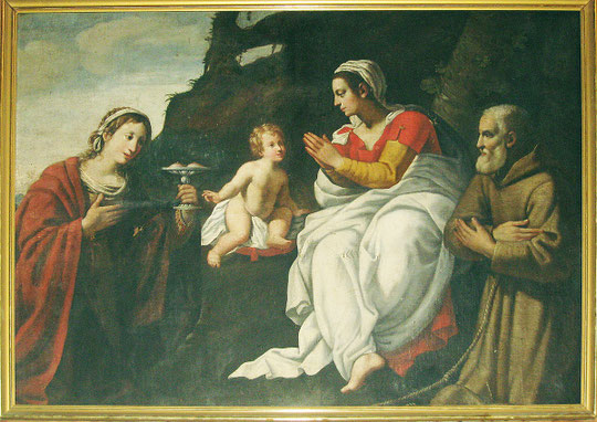 San Giovanni di Moriani - La Vierge à l'Enfant, Ste Agathe et St Antoine abbé (legs Fesch)