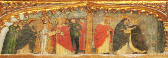 Calvi Eglise Saint-Jean - Prédelle du polyptyque de Barbagelata (1498)