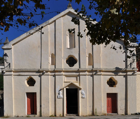 Giuncaggio - Eglise Saint-Blaise-elle figure sur le cadastre napoléonien dressé en 1849 ; terminée en 1792 (?) ; remaniée au XIXè s. siècle et agrandie en 1886. Restaurée en 2015.