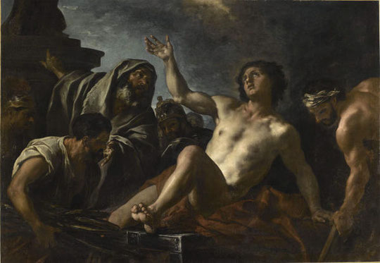 Ajaccio (Musée Fesch) - Martyre de Saint Laurent -Daniele Seyter