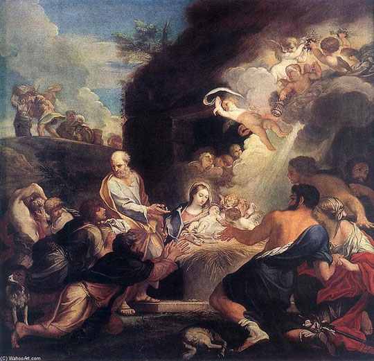 Carlo Maratta-Adoration des bergers- 1690-Musée de  l'Hermitage cliché internet