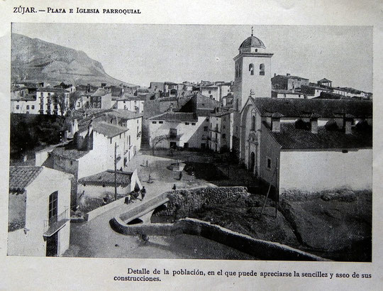 Fotografía antigua de la población de Zújar (años 1927-1928)