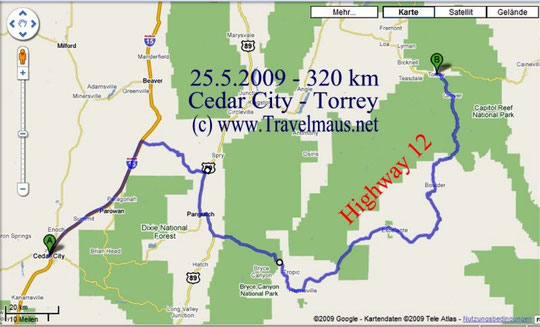 25,5.2009 Cedar City - Torrey 320 km