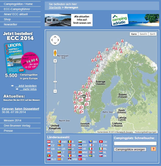 LInk: ECC-Campingplätze Norwegen