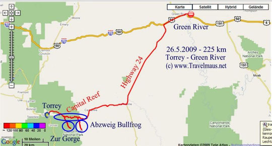 26.5.2009 Torrey - Green River, UT ,225 km