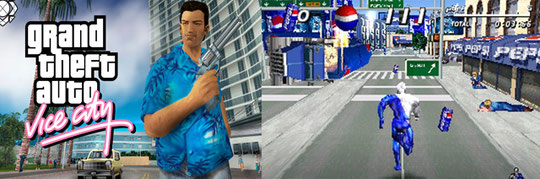 Grand Theft Auto Vice City y Pepsiman