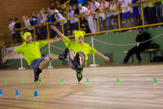 Alexande & Sergey during the pair performance during the WFSC2014. Photo by Ksenija Komarchuk