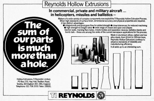 Hollow Extrusions advert, 1980s