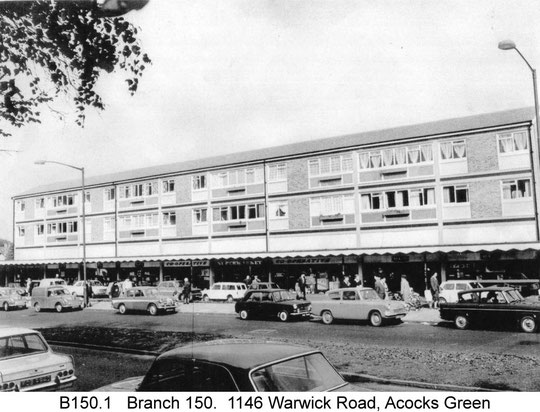 The Co-op supermarket and row of shops. Copyright Central England Co-operative