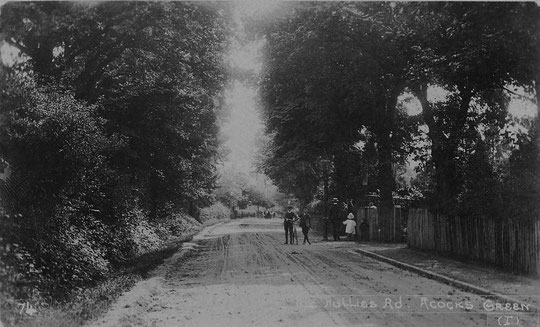 Fox Hollies Road from near the Warwick Road, c. 1905 (thanks to Peter White)
