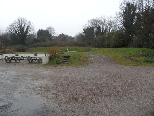 The former petanque playing area, March 2014
