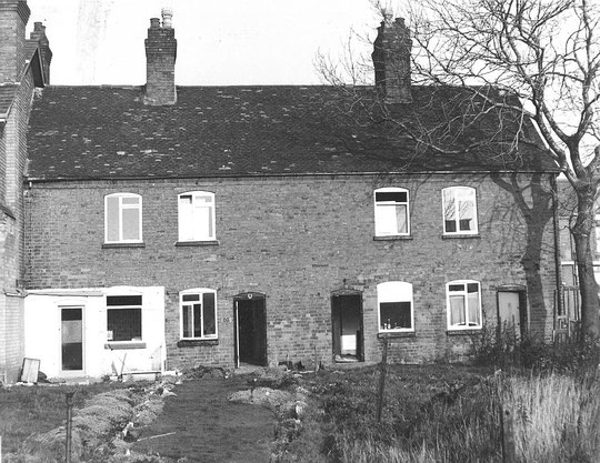 The back of the brewery cottages, c. 1977 (Brian Matthews)