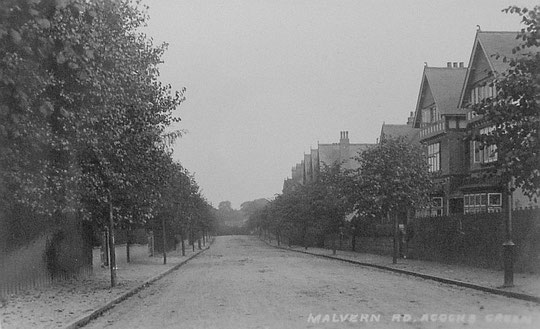 Postcard of Malvern Road, showing 1, 3 and 5, and 15 onwards
