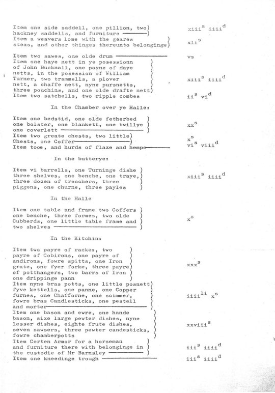 Inventory of Barnaby Este, 1610, page 2