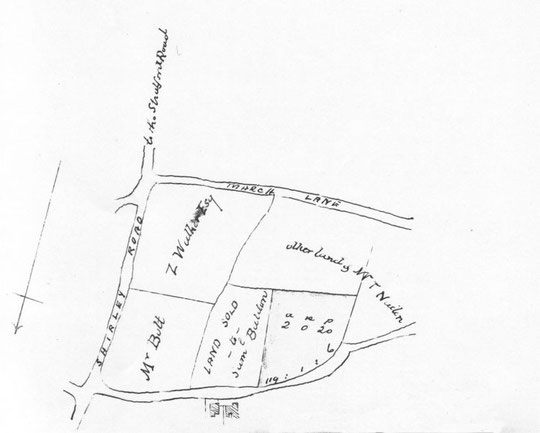 A 1901 sketch from the deeds to Hollybank