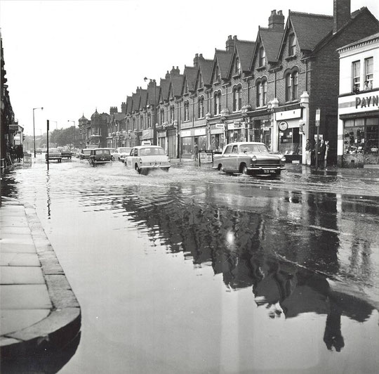 Flooding from the River Cole in 1968 (Brian Matthews)