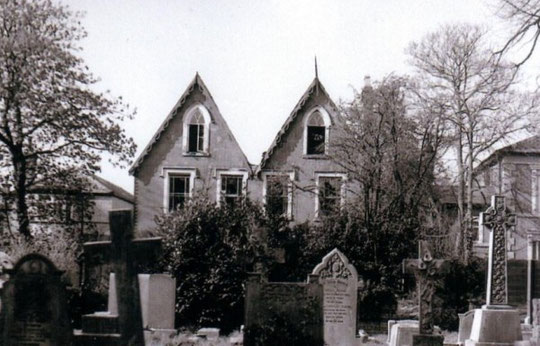 The Gothics, Warwick Road, where the Percevals lived from the 1860s until the 1880s. This photo was taken by Revd Richard Postill on the day the houses were demolished, on 12th April 1989