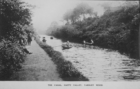 Rowing boats in the 'valley' of the canal cutting south of School Road