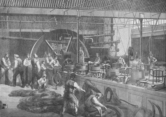 The factory in 1866 (Illustrated London News)