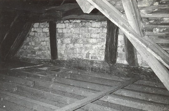 7. Painted roof beam over south west wing