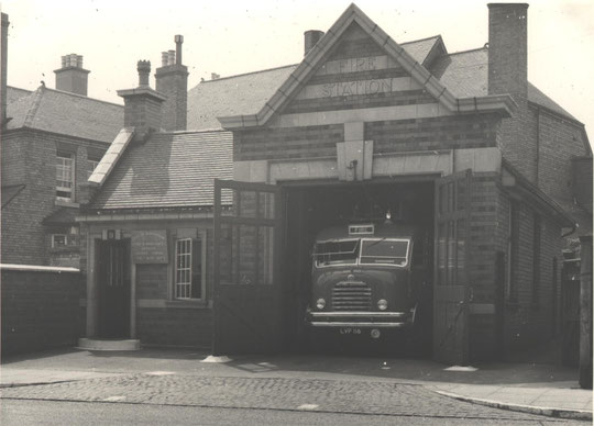 Acocks Green Fire Station, 1955. The image belongs to the West Midlands Fire Service Heritage Group, and is used here with permission.