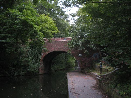 The bridge from the towpath, looking north - a tranquil view