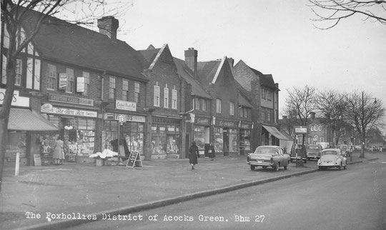 Fox Hollies Road shops c. 1950 (thanks to Peter White)