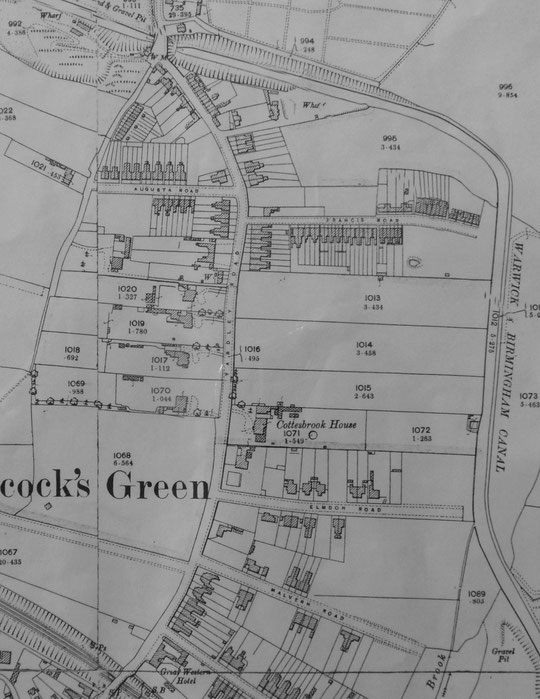 Extract from the 1904 O.S. map (Birmingham Libraries)