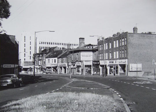 Warwick Road looking back to the white tower, c. 1980 (the late Mike Wood)