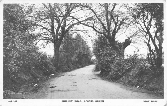  A rural view of Shirley Road by Wells of Acocks Green, c. 1920