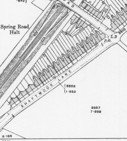 1916 O.S. map extract