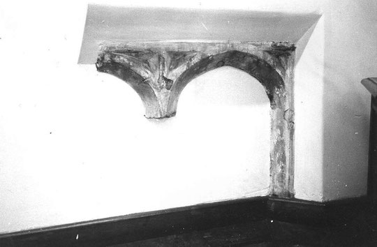 Window frame, north west wall of hall (K. Sprayson)