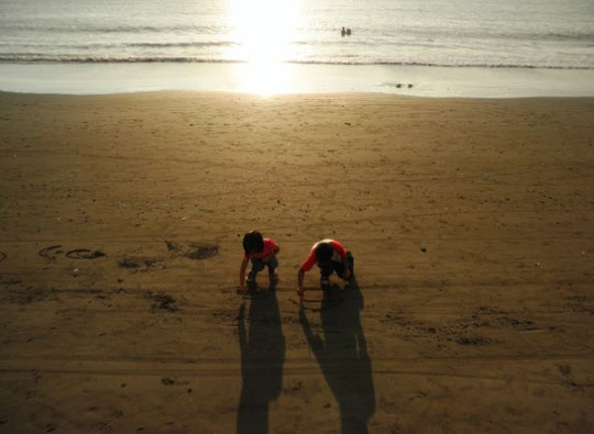 Children Playing along Bauang Seashore